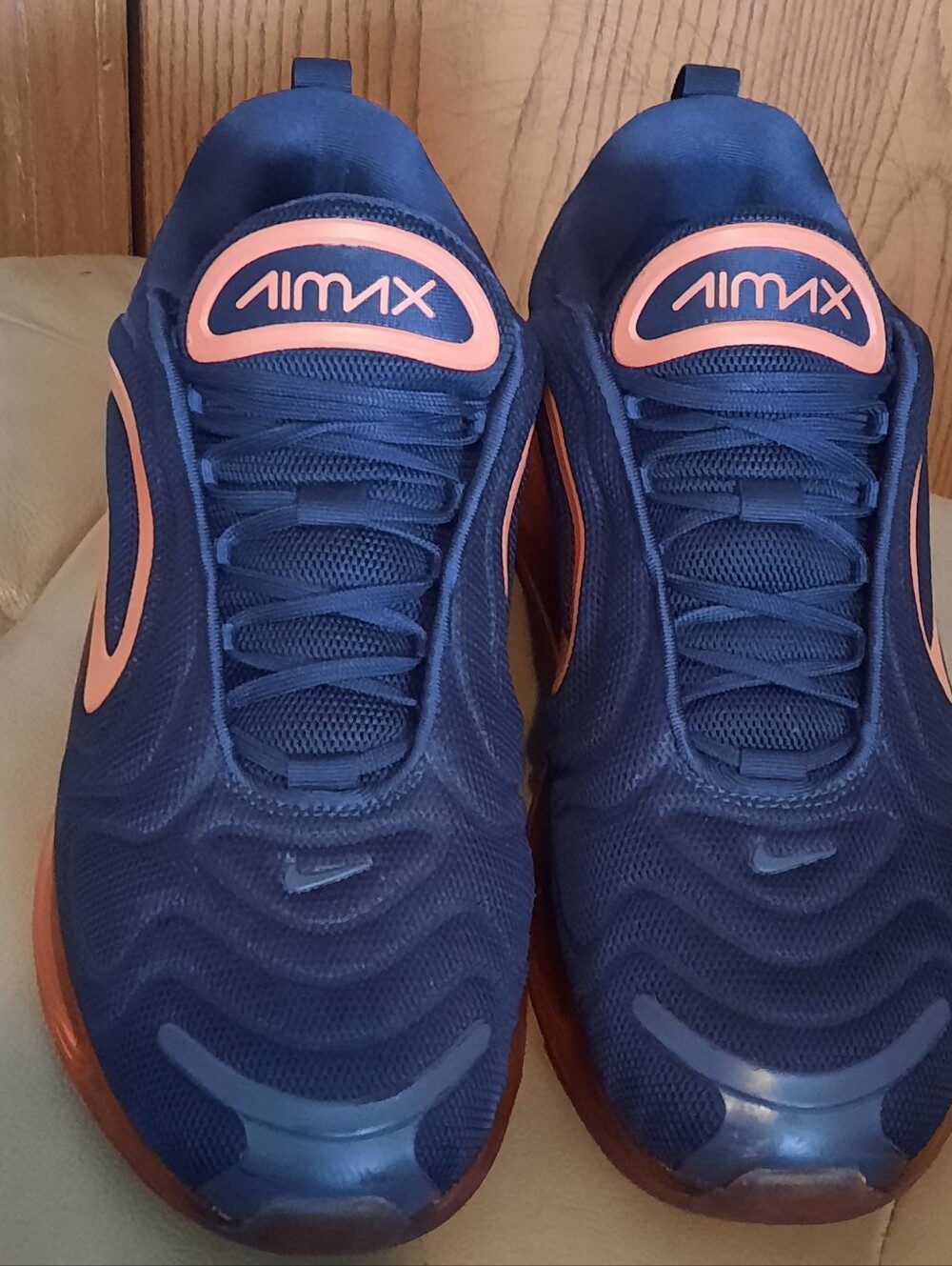 Nike Air Max 720 Mens Blue And Orange Running Shoes Size 13 - Picture 7 of 9